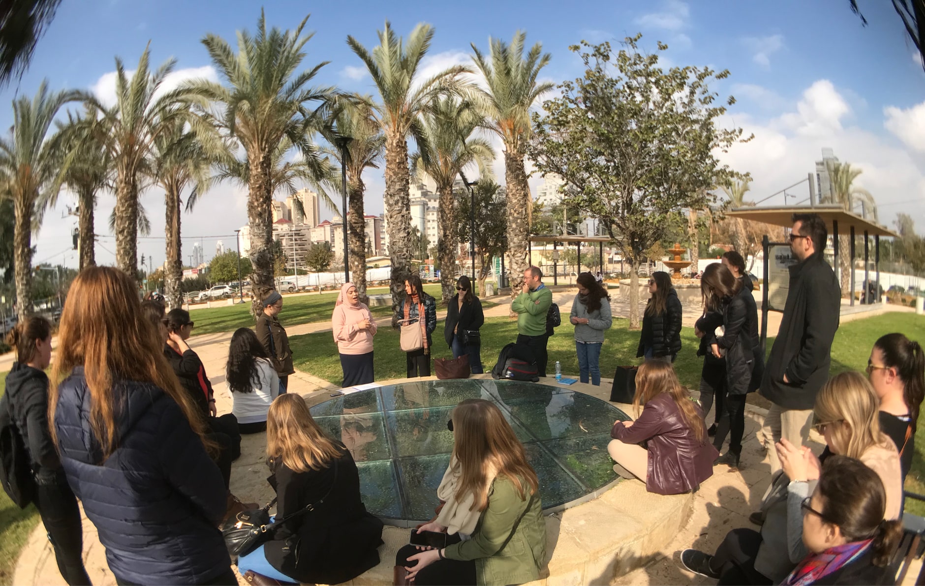 image of a group of students during an outdoor teaching